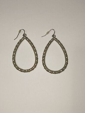 Sparkling Gold Teardrop Dangle Earrings